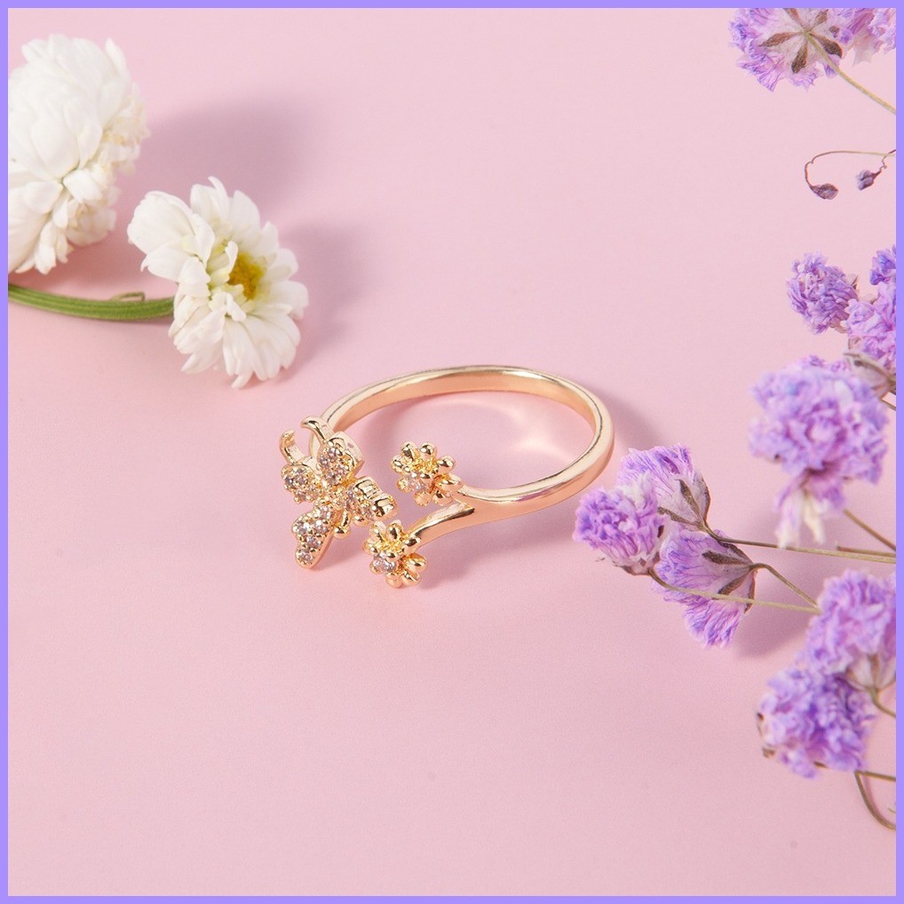 ∦ lisa jewelry Magical Girl Diamond Ring 18k Gold Star Crown Ring Free ...