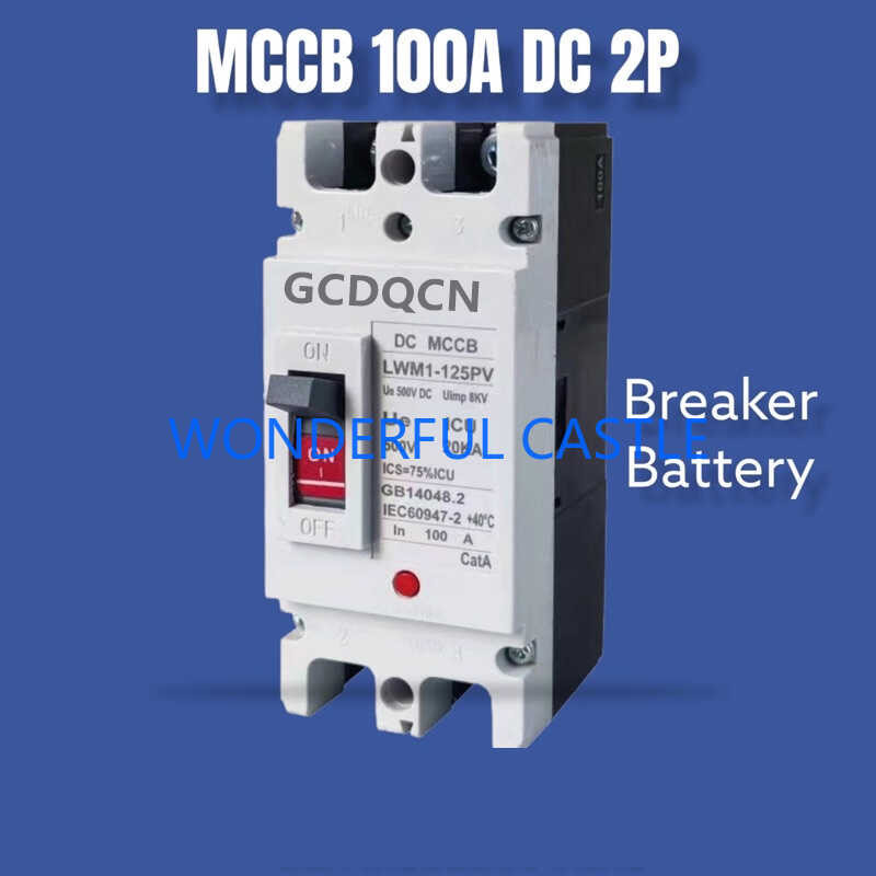 DC 1500V MCCB Circuit Breaker 2P 3 4 Poles 200V 250V 1000V Voltage 80A ...