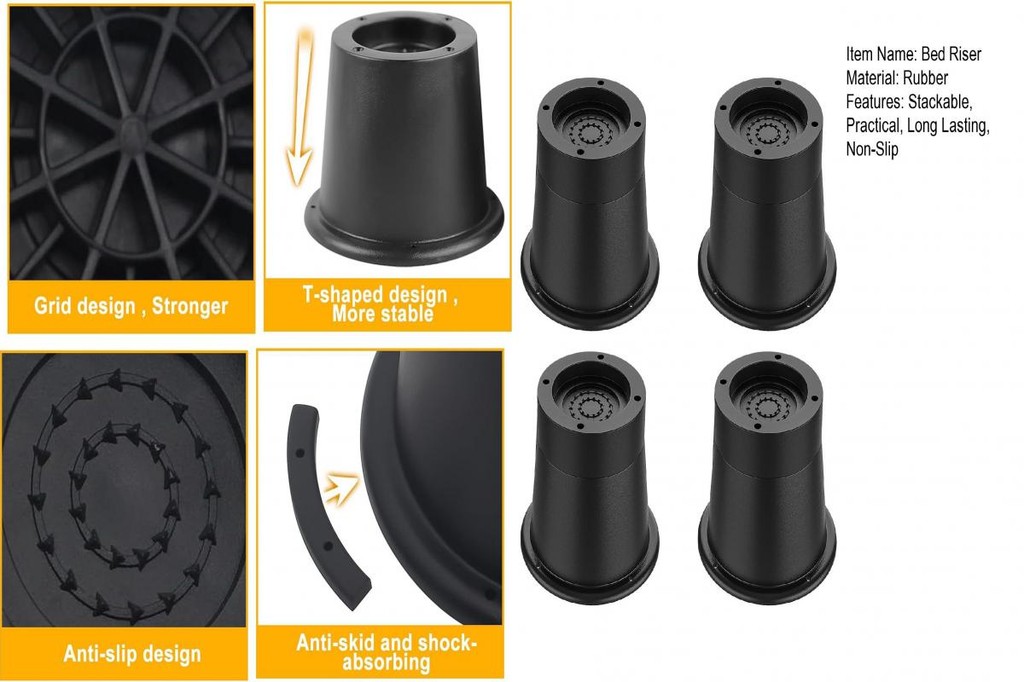 Bed Frame Height Adjusters Adjustable Bed Risers Adjustable Round Bed ...