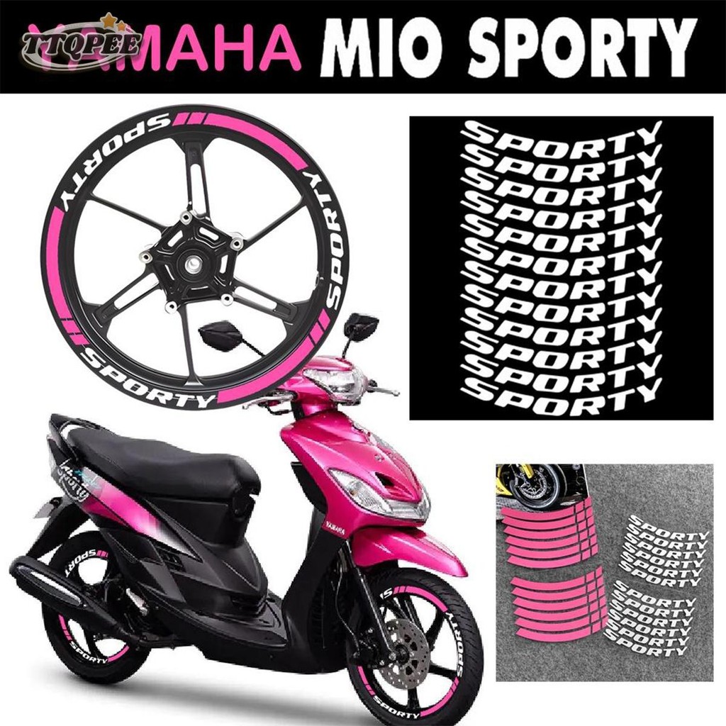 For YAMAHA Mio Sporty 14'' inches SPORTY Logo Emblem Reflective ...