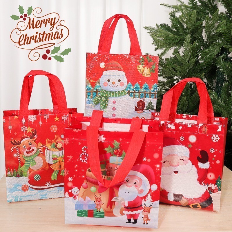 [ Featured ] Christmas Graffiti Tote Bag Children's Present Storage