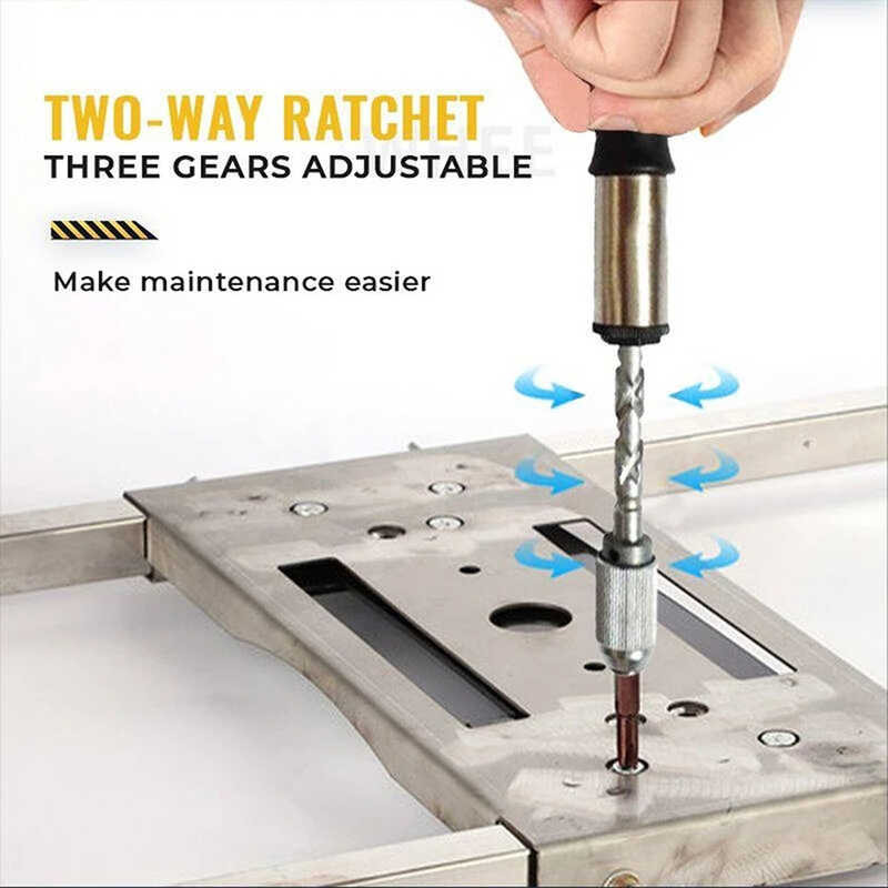 Push Pull Ratchet Screwdriver Set 6 in 1 Press Type Semi-automatic ...