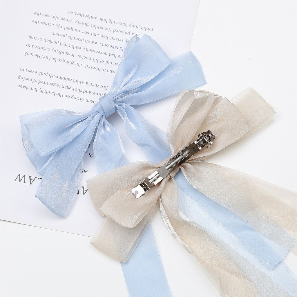 Extra Large Ribbon Bow Spring Clip Girl Elegant and High-end Hair ...