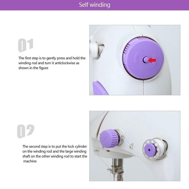 Mini Desktop Electric Sewing Machine Small Multi Functional Tailoring ...
