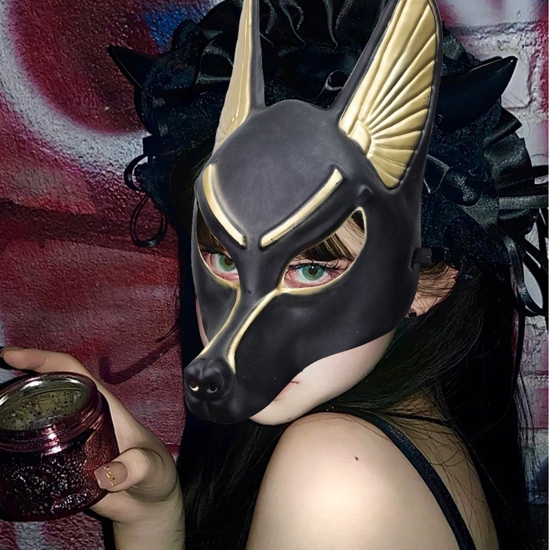 Ancient Egyptian Wolf Mask for Halloween Anubis Cosplay Face Masks ...