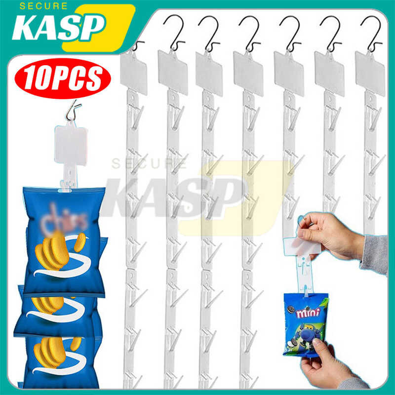 10Pcs Snack Hanging Strips Store Hang Snacks Display Hanger Hooks ...