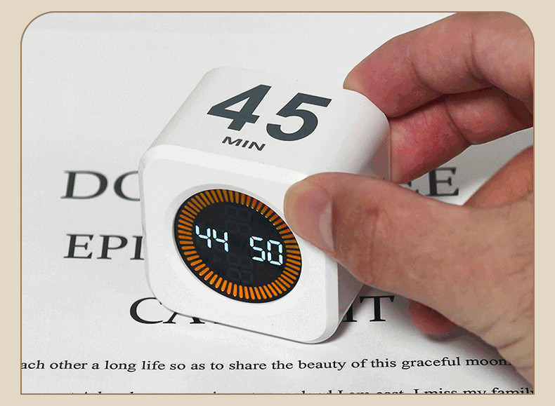 Timer Cube Gravity Timer Cube with Flip Display - Study Fitness ...