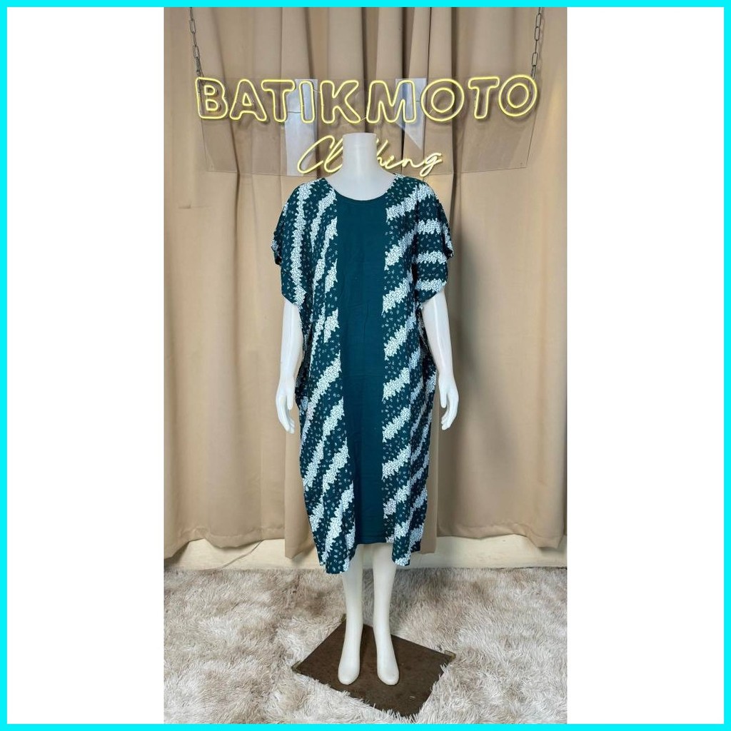 BATIKMOTO Elegant Print Kaftan Batik Daster Dress Indonesia Maxi Long ...