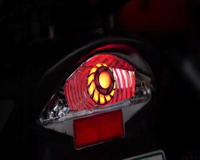 MileRush COD 1x Universal Tail Angel Eagle Eye LED Brake Light Motobike