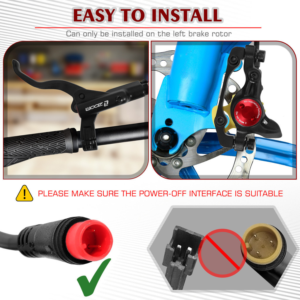 ZOOM MTB Bicycle Hydraulic Disc Brake 2 Piston EBike Scooter Hydraulic