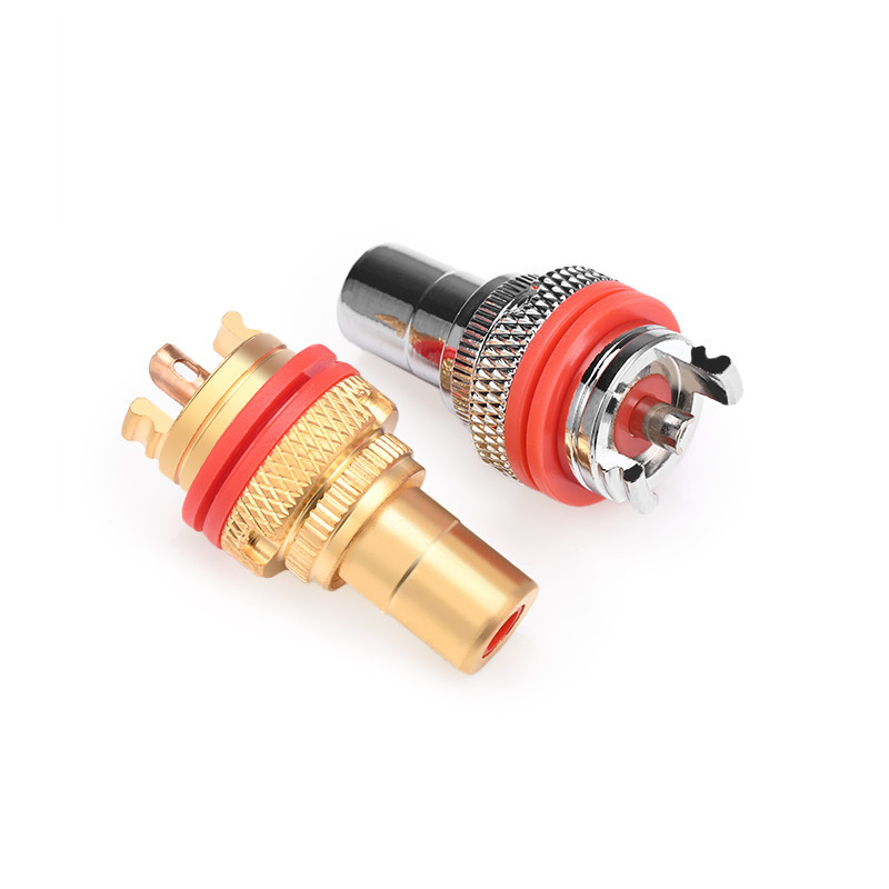 Hi-end RCA Socket Pure Copper Rhodium/Gold Plated Terminals RCA Socket ...