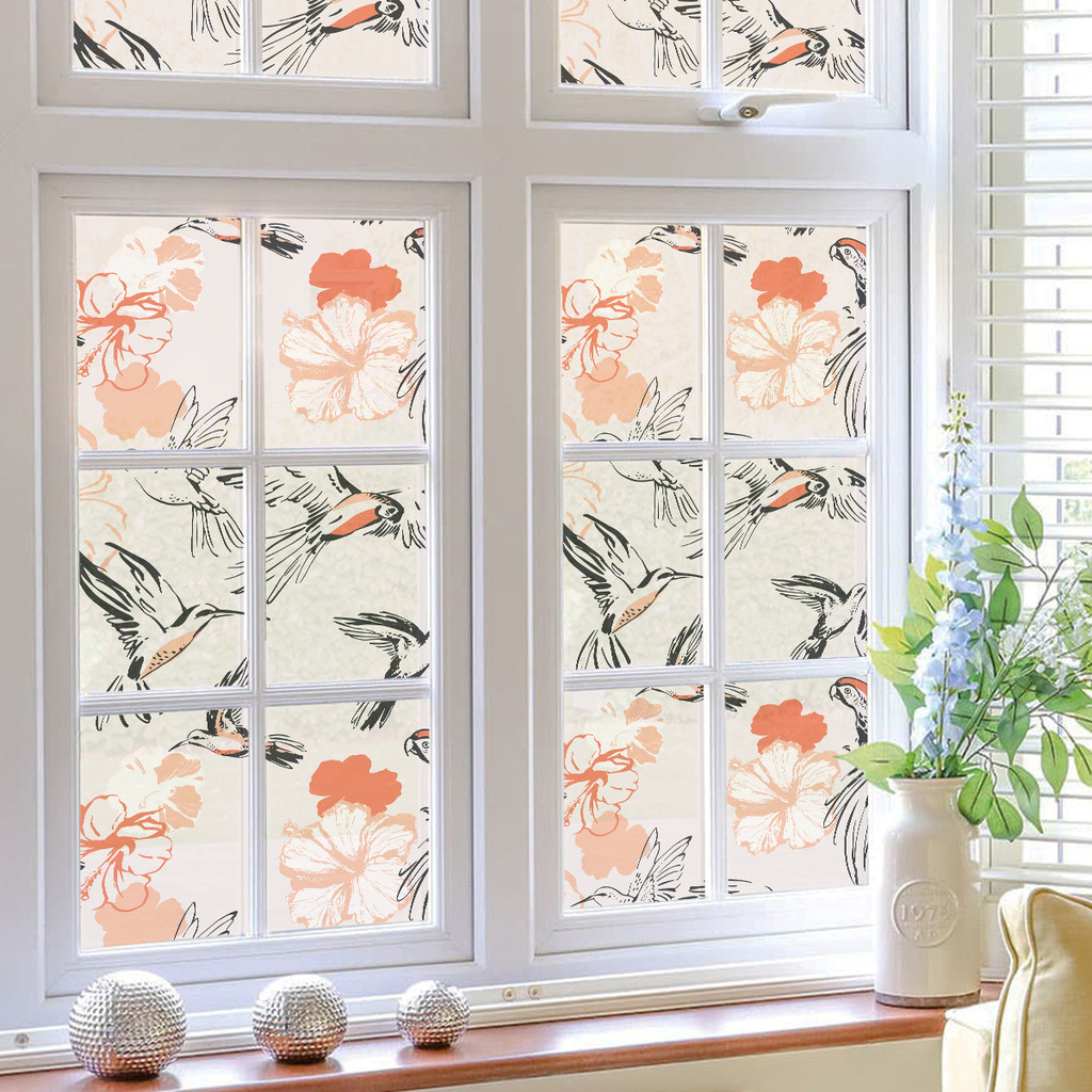 Glass Film, Privacy Opaque Frosted Window Film Sticker, Glue-free ...