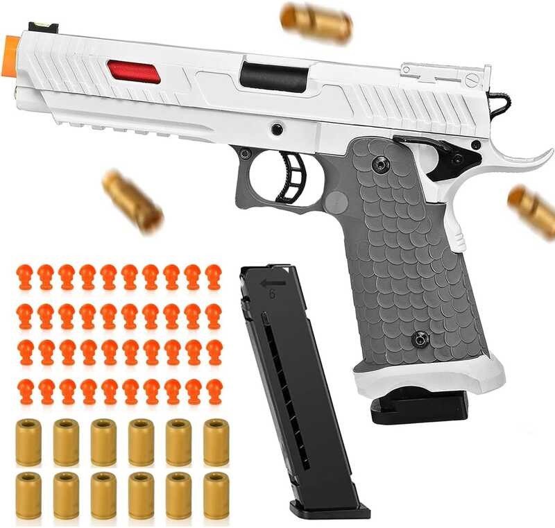 Gun, Semi-Automatic Handgun Shell Ejection and Auto Rebound, Foam ...