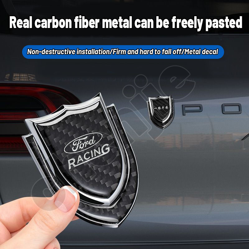High quality Car Logo Emblem Badge Chrome Sticker 3D Metal Carbon Fiber ...