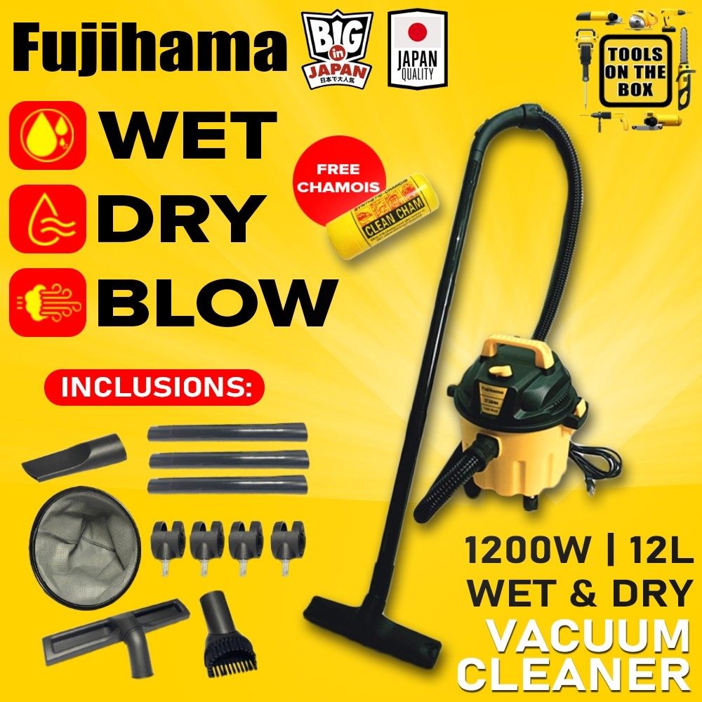 ♞Fujihama VACUUM 12 Liters Wet Dry and Blower (3 in 1) Vacuum Cleaner