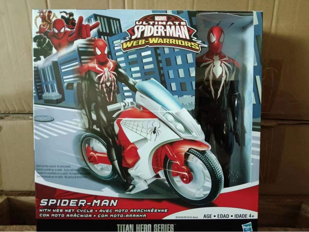 Avengers Action ☆ Figures Spider-Man Plus Motorbike Set Box Dee Edition ...