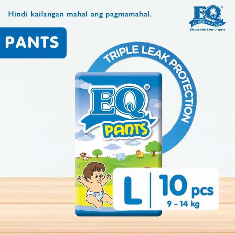 Budget Pack EQ Large (9-14 Kg) 10 Pcs X 1 (10 Pcs) - Diaper Pants ...