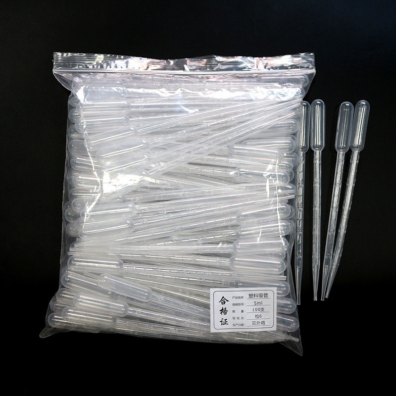 100PCS 0.2 /0.5 /1 /2 /3 /5ML Laboratory Pipette Plastic Disposable ...