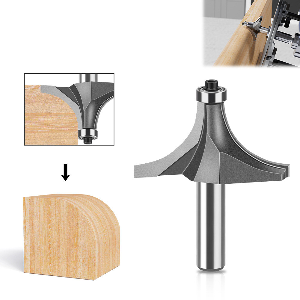 Round Over Router Bit for Woodworking, Carbide Tipped Edge Trimming ...