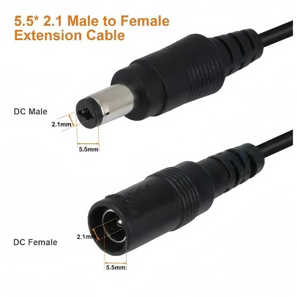 3/5/10/15M Power Extension Cord Male to Female Plug Cable for CCTV ...