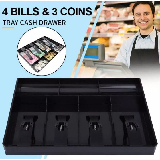 Cash Drawer Register Insert Tray Replacement 4 Bills 3 Coins | Shopee ...