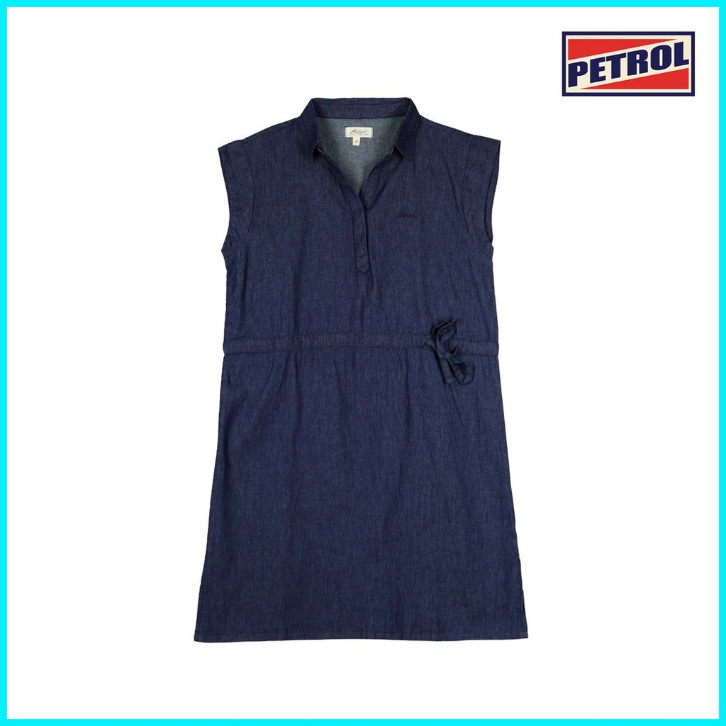 Petrol Ladies Modified Dress Relaxed Fitting Blouse Chambray Fabric ...