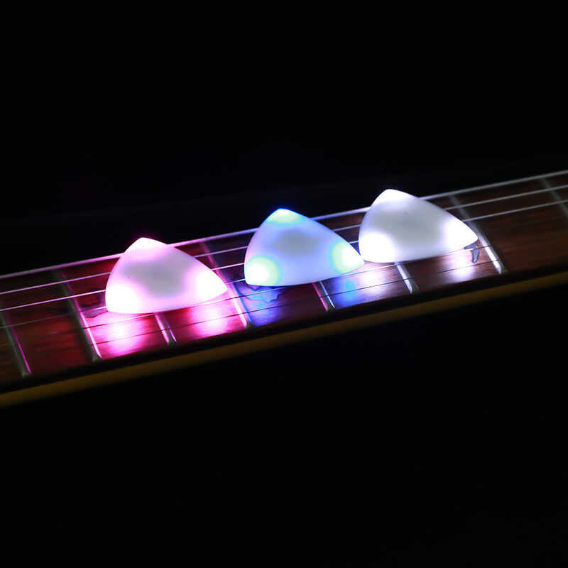 2025 Lifting Touch Light up Triangle LED Picks Guitar Bass Paddle ...