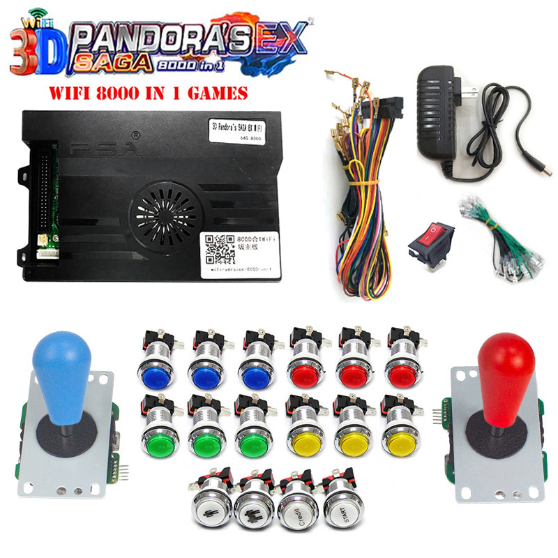 SQ ARCADE 3D Pandora Saga Box 8000 in 1 DIY Kit 2 Player with copy ...