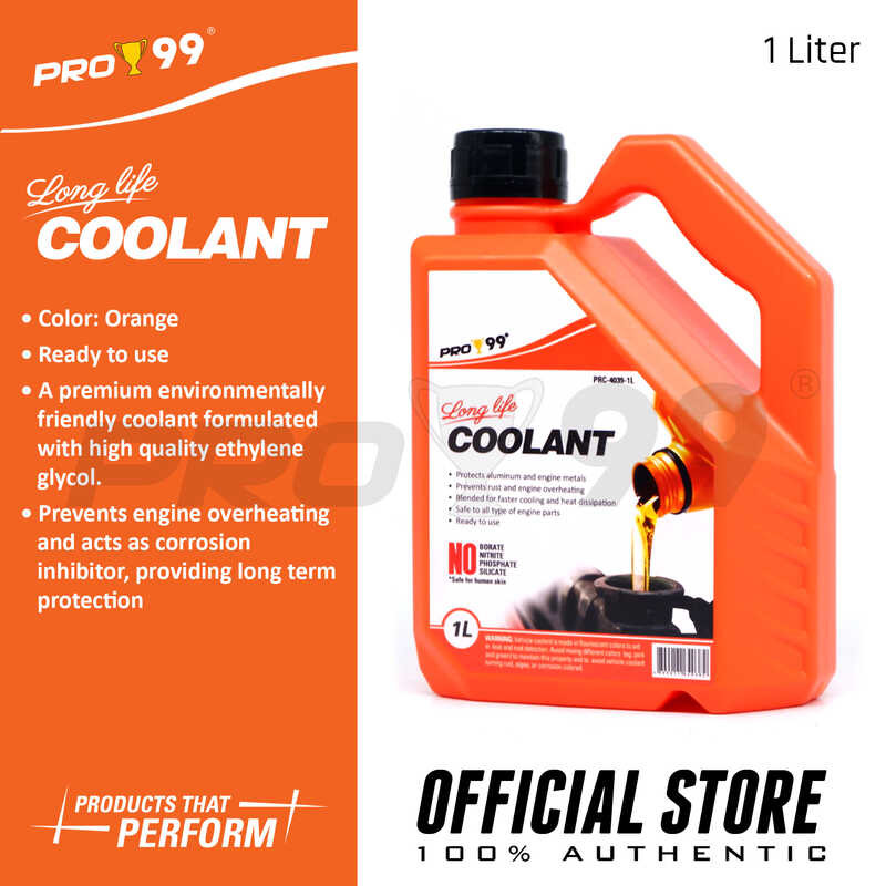 PRO99 Long Life Radiator Coolant Orange, 1L, Pro99 PRC40391L Para sa