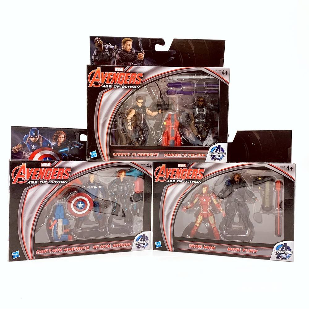 Hasbro 1/18 Marvel Avengers Captain America Black Widow Set Iron Man ...