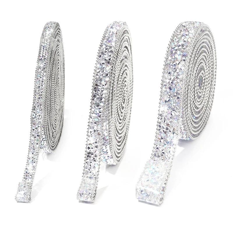 Ducrystal Self-adhesive Resin Rhinestone Trim Glitter Crystal Ribbon ...