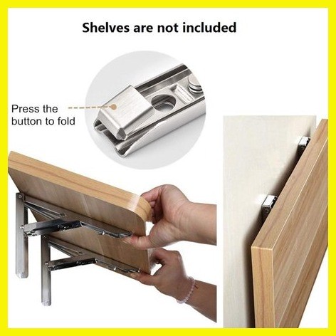 Folding Shelf Heavy Duty Stainless Steel Collapsible L type Wall ...