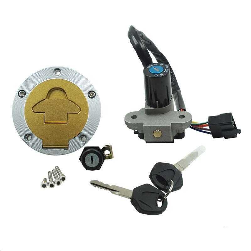 Switch Motorcycle Ignition Tank Cover Seat Lock Fuel Gas Cap key Set ...