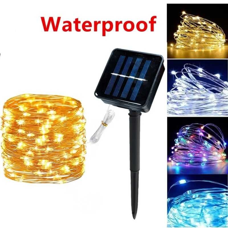 Solar Led Fairy Light Outdoor Festoon Led Waterproof Garland String ...