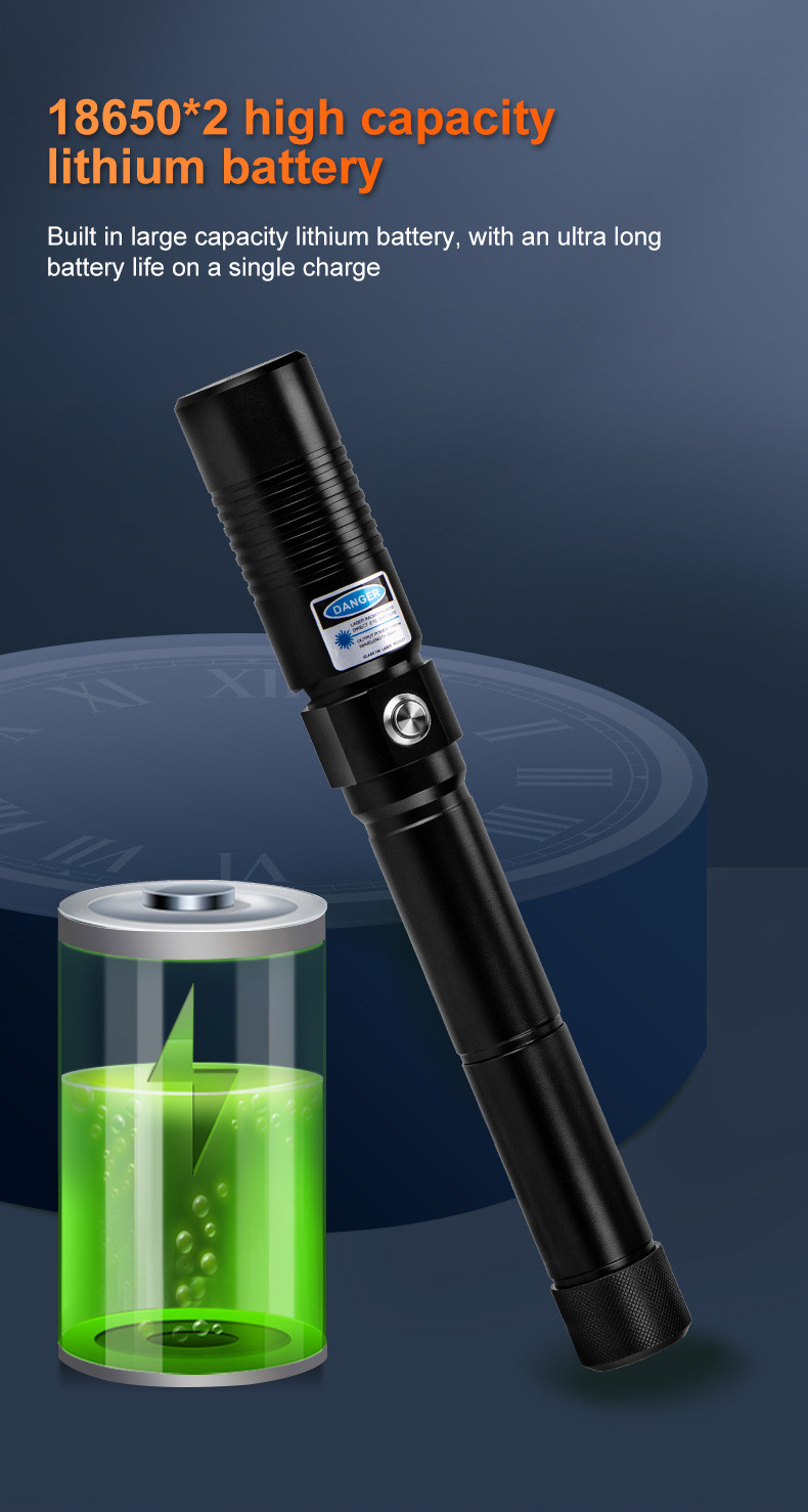 High Power Blue Light/Green light laser pointer rechargeable strong ...