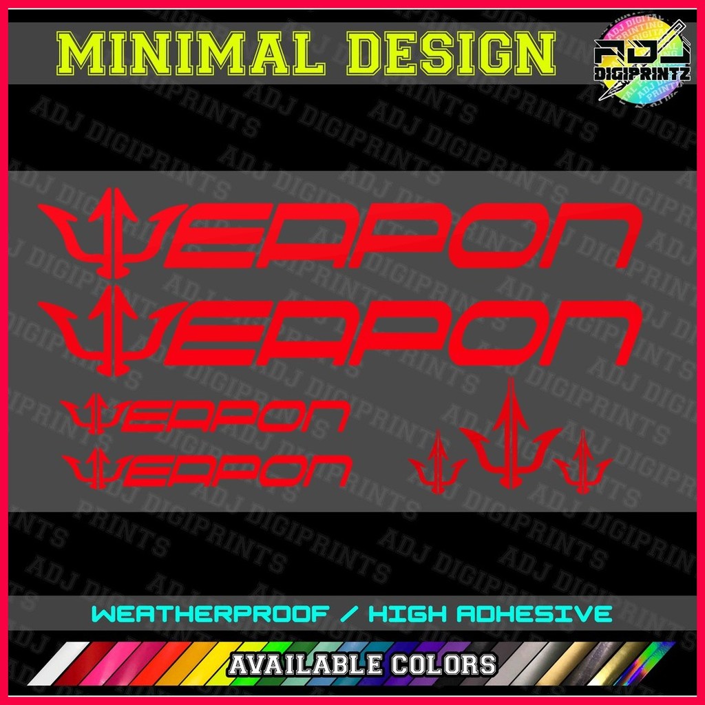 WEAPON ANIMAL Frame MTB Decals Sticker SPECIAL COLORS | Shopee Philippines