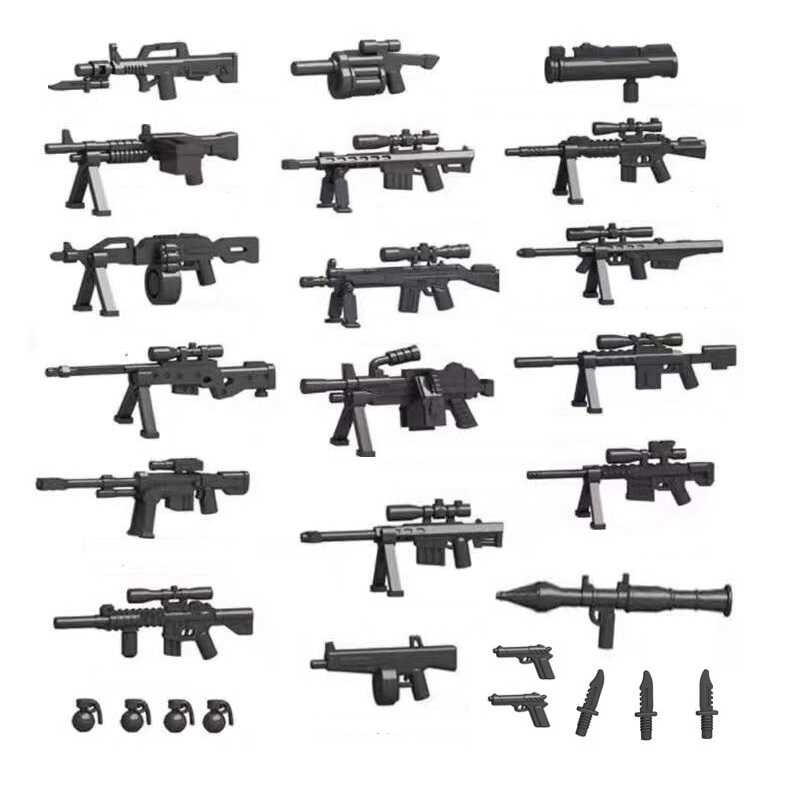 City Army Bric Weapon Pack Military Guns Soldier MOC SWAT Mini Action ...