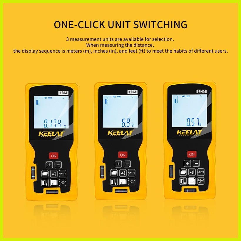 KEELAT 100 Meters Infrared Digital Laser Rangefinder Portable Distance ...