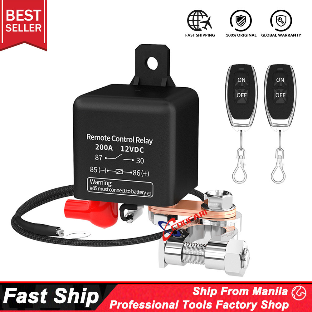 ♞Battery Switch Relay 12V Remote Car Control Battery Disconnect Cut Off
