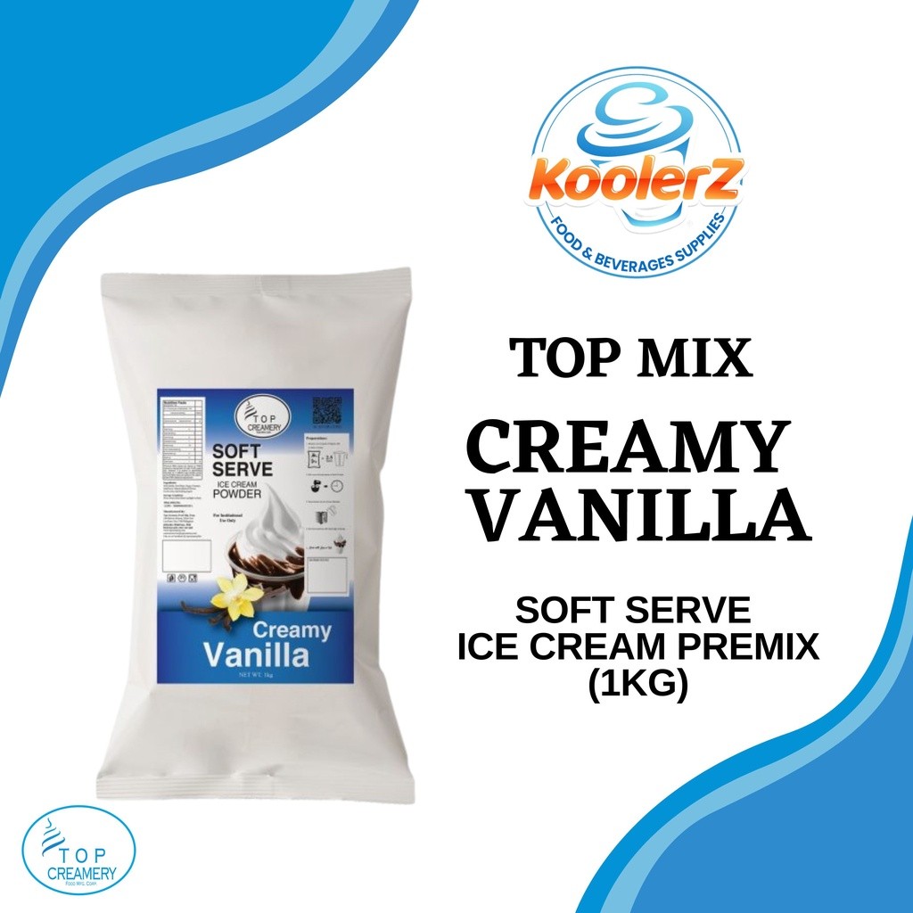 ♀ ♞,♘Top Mix Creamy Vanilla Soft Serve Ice Cream Powder 1kg Shopee