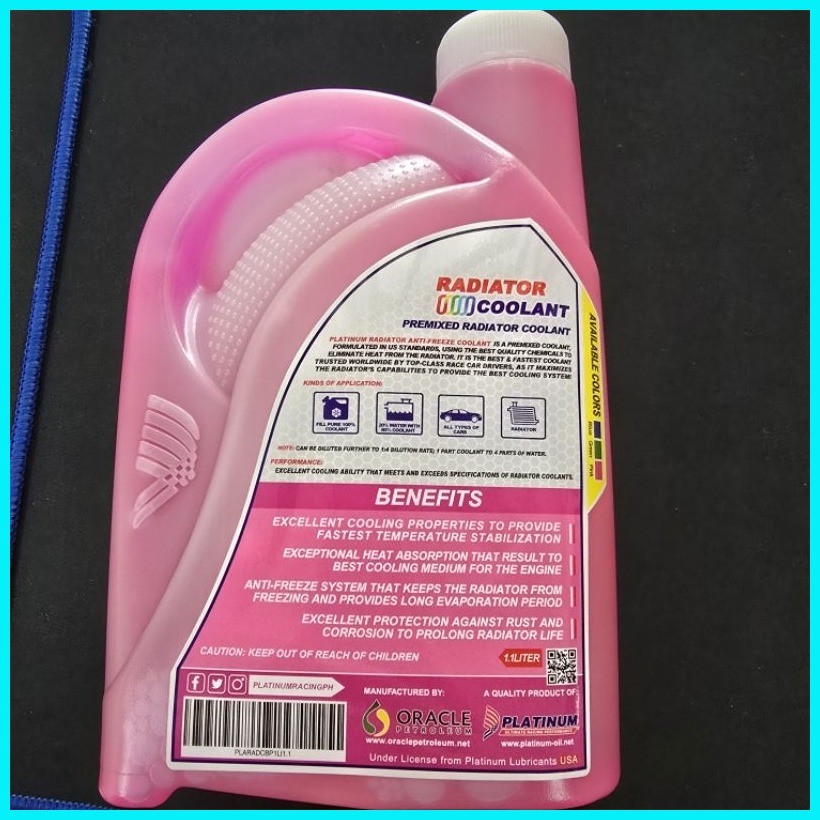 PLATINUM RADIATOR COOLANT PREMIX PINK 1000ML+100ML | Shopee Philippines