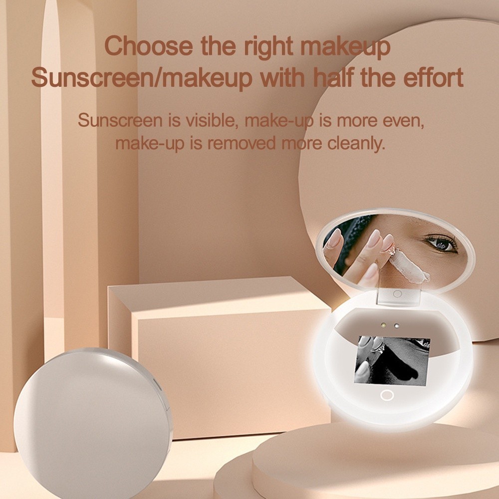 Sunscreen Detector Mirror for Sun Skin Care UV Mirror Compact for Using ...