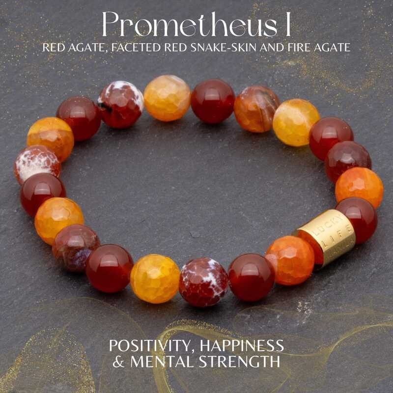 (Red Prometheus I Agate, Snake Skin & Red Fire Agate Bracelet) | Shopee ...