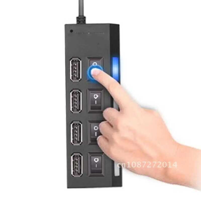 7 Ports Splitter Sa On/Off Switch Hub 1.1 Ilang USB C Hab Converter