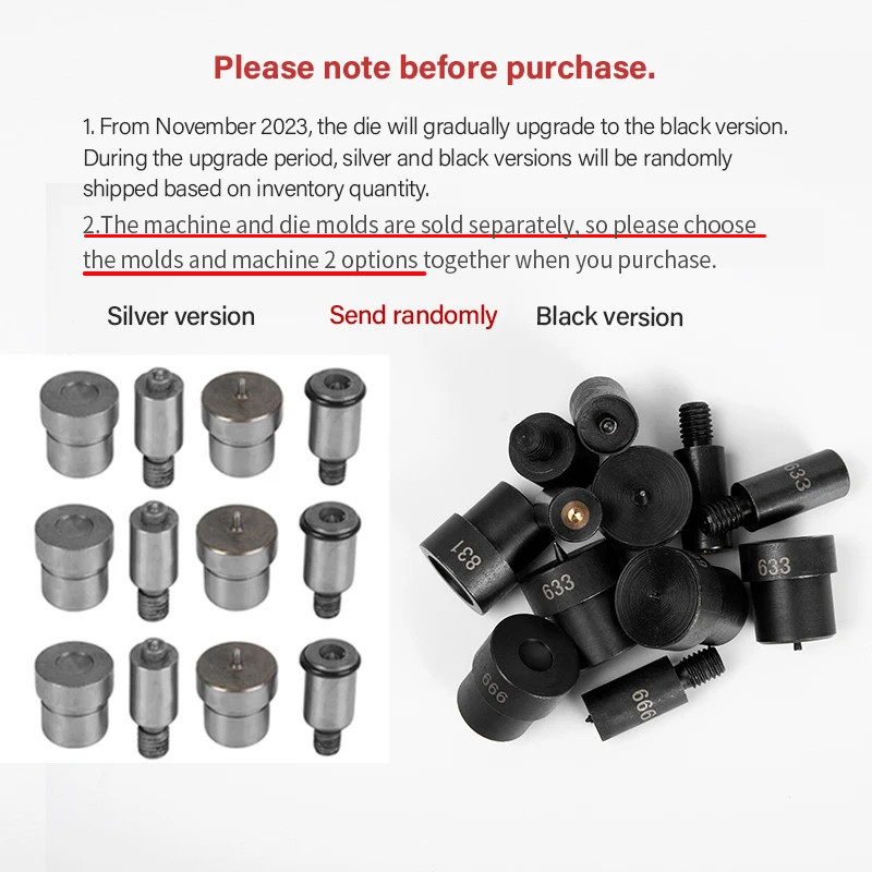 WUTA Hand Press Button Install Tool Mold Kit Manual Punch Grommet ...