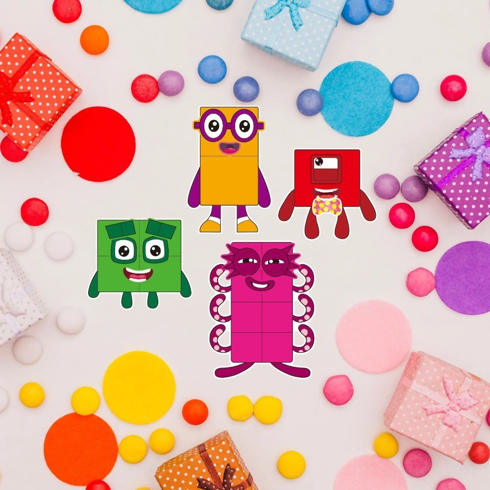 Number Blocks Stickers Puzzle DIY Make-a-Face Assemble Funny Cartoon ...