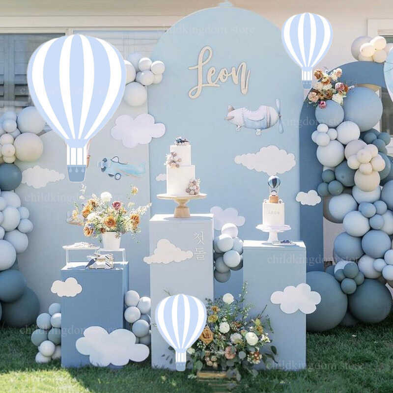 Air Hot Balloon Cardboard Moon Star Cutouts KT Board Baby Shower 1St