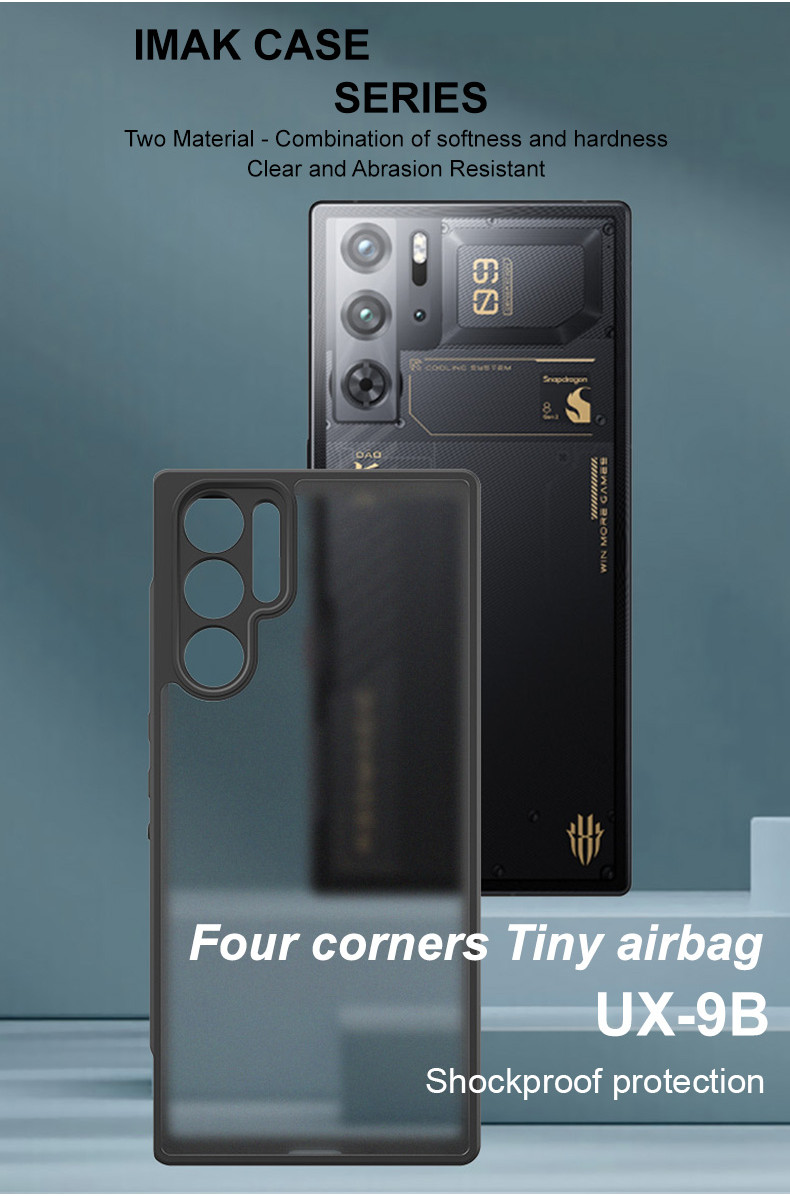 For Nubia Redmagic 9S Pro Case IMAK UX9B Hard Back + Soft Border Frame