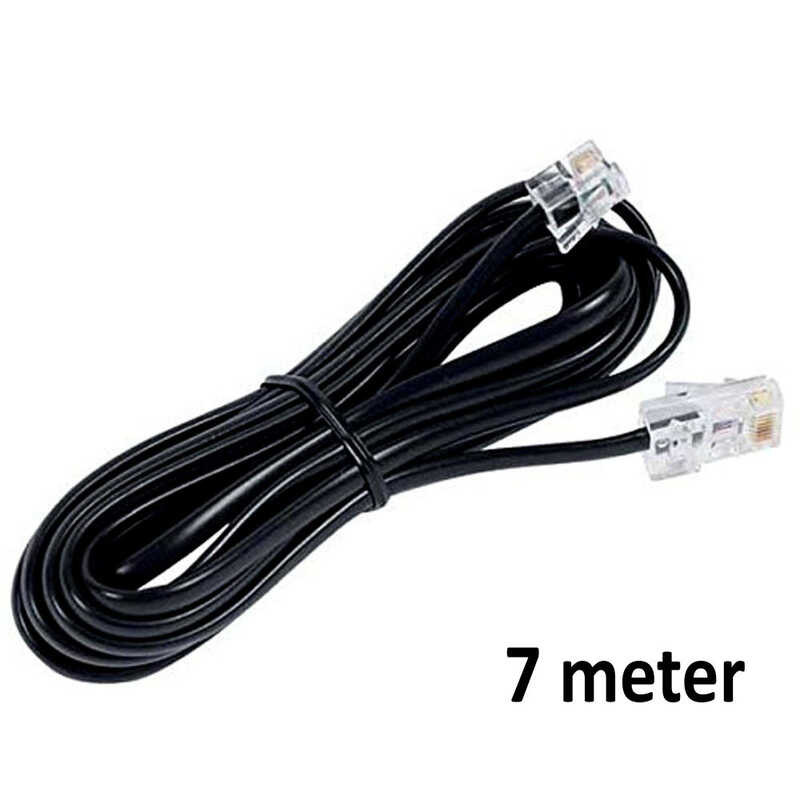 Rj11 Cable Telephone Line Wire - 7 Meters (Black) | Shopee Philippines
