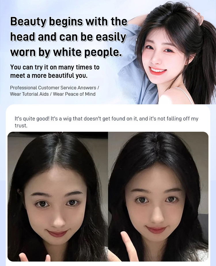Hair Piece Thin and Translucent Light and Senseless Hairpin Natural ...
